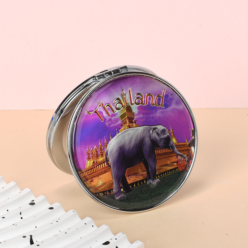 欧美热销化妆镜口袋小镜子定制图案折叠双面镜随身便携镜子女学生详情8