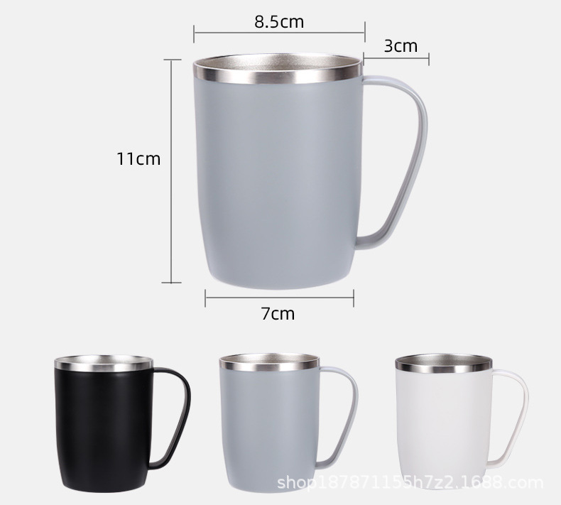 百货300ml不锈钢漱口杯牛奶杯双层咖啡杯儿童水杯洗漱杯牙刷杯缸详情30