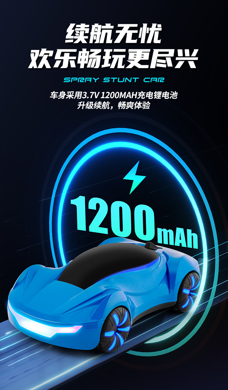 Cross-border Y19 Dual Spray Drift Car Gesture Sensing Racing Car Stunt Supercar Remote Control Car Toy Boy Sports car pic 18