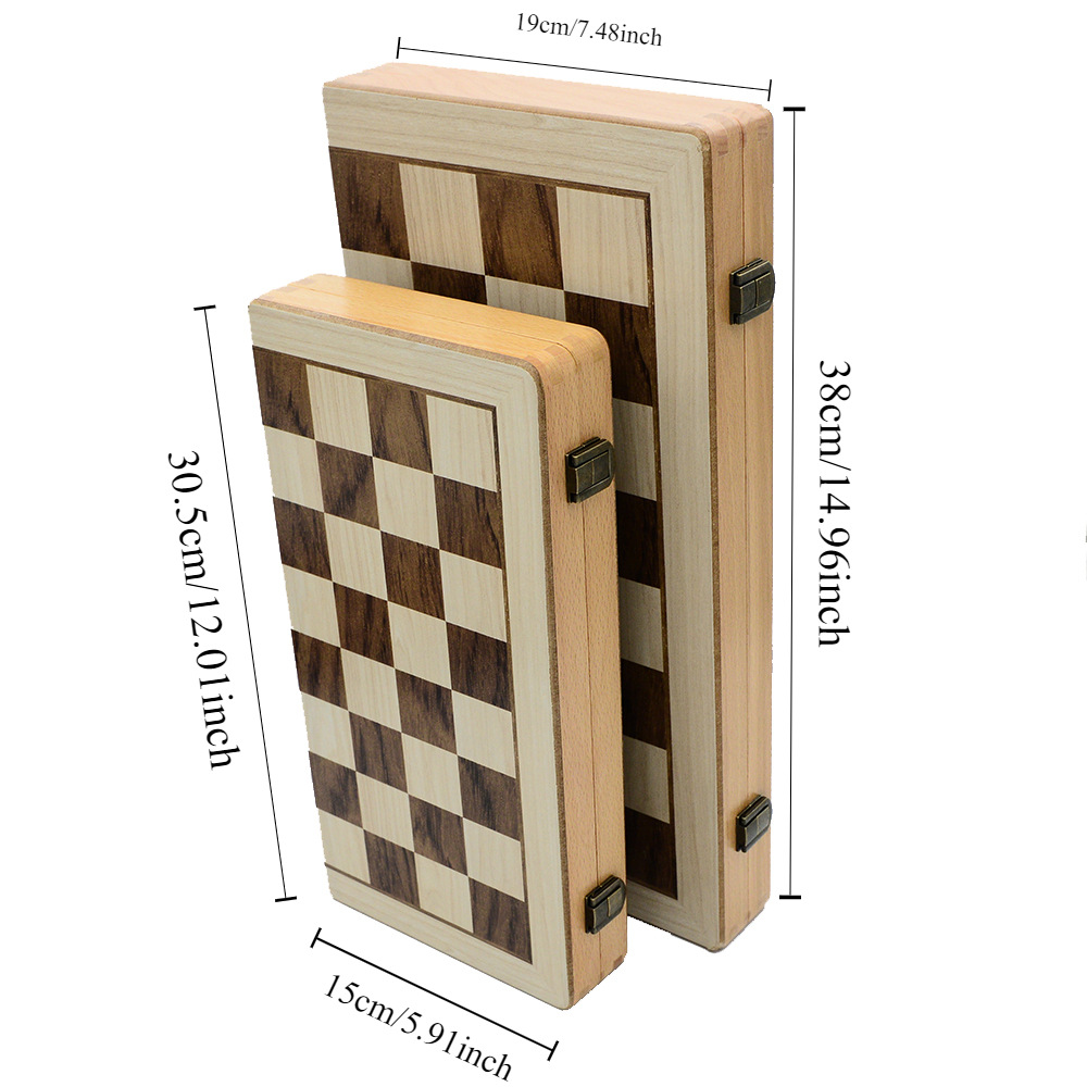 无磁性红木二合一国际象棋跳棋木质含双后专业级棋牌桌游玩具厂家外贸详情1