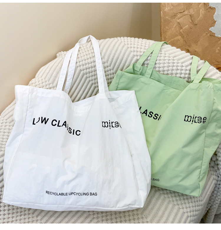 热巴同款帆布包LOWCLASSIC大容量通勤单肩包简约购物袋潮百搭详情17