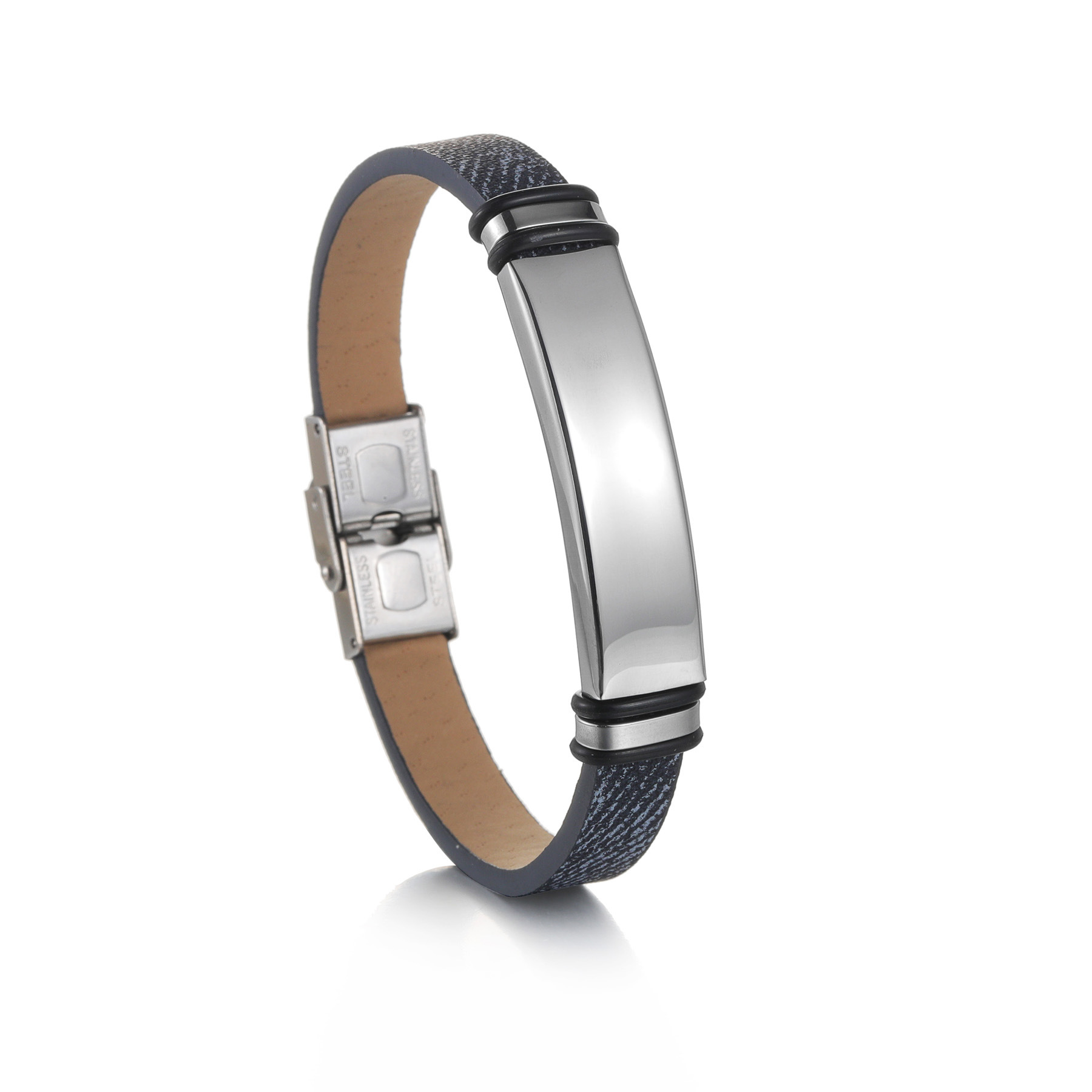 Cross-border Russian bestseller stainless steel smooth laser-engraved couple bracelet, simple and trendy titanium steel sports bracelet pic 7