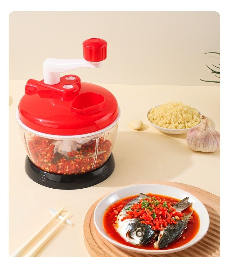 Hand-cranked vegetable cutter, meat grinder, kitchen multi-functional household garlic mashing device, garlic puree device, garlic mincing device, vegetable grinder, complementary food machine pic 11