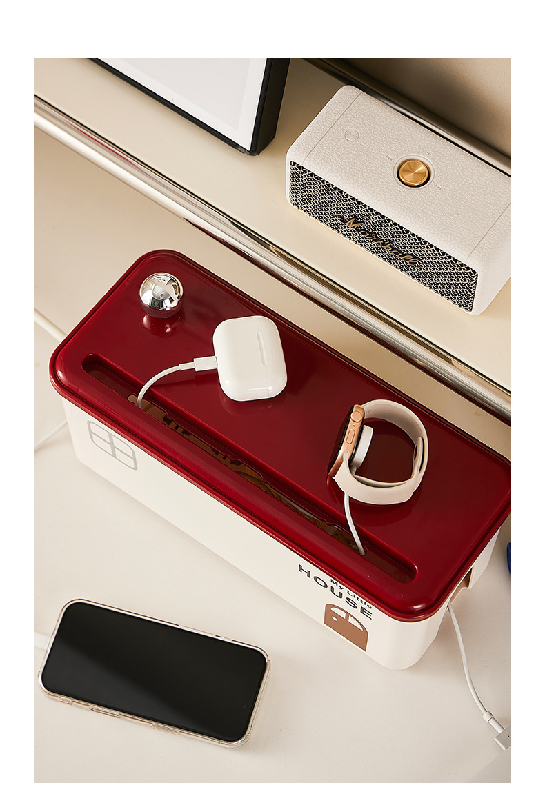 Power strip, power board, storage box, wire organization, socket, wire collection, cable manager, power supply, power strip, decorative and shielding wonder pic 9