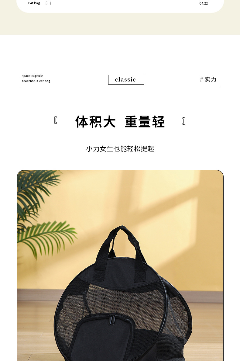 Rongka Pet Cross-border Portable Cat Bag, Portable Folding single-shoulder Pet Bag for Going Out, Cat and Dog Backpack, Portable Pet Bag pic 5