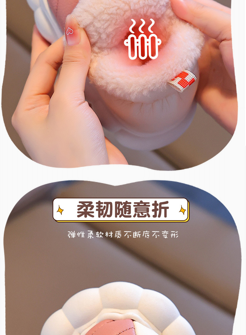 2024新款冬季儿童包跟棉鞋男女童保暖加绒毛毛PU防水中小童宝宝鞋详情8