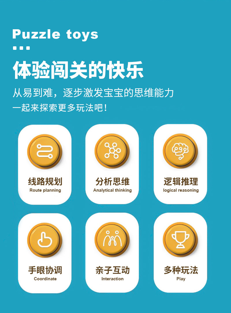 城市DIY声光百变迷宫轨道车套电动亲子科教益智桌游玩具车 跨境详情2