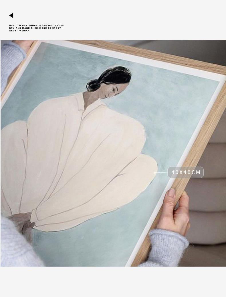 小众抽象丹麦侘寂风相框墙组合挂画北欧简约性冷淡人物艺术装饰画详情7
