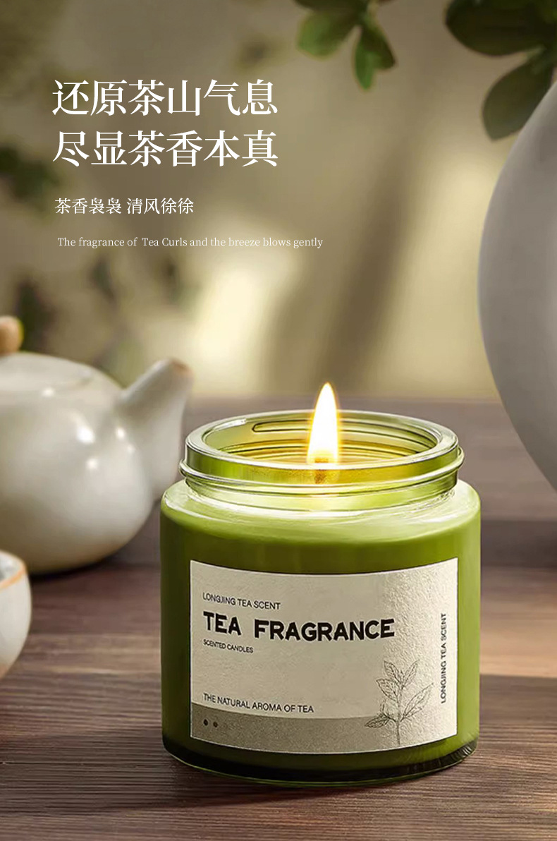 Wholesale of Mussel Green cup scented candles, soy wax scented candle cups, creative and niche gifts for home indoor aromatherapy pic 7