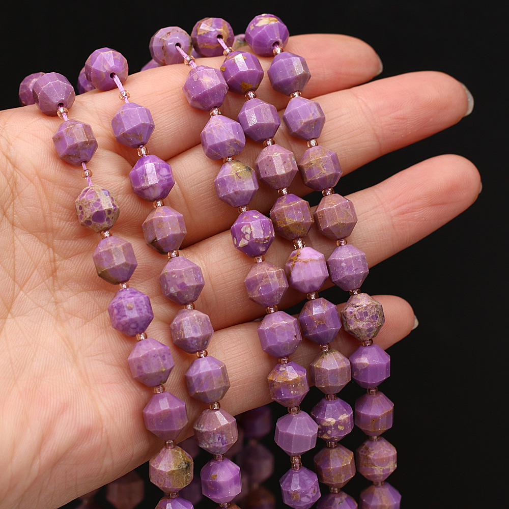 Wholesale of natural rose quartz rough stone cut surface bucket beads, crystal agate, diy jewelry accessories, semi-finished products, handcrafted beads pic 24