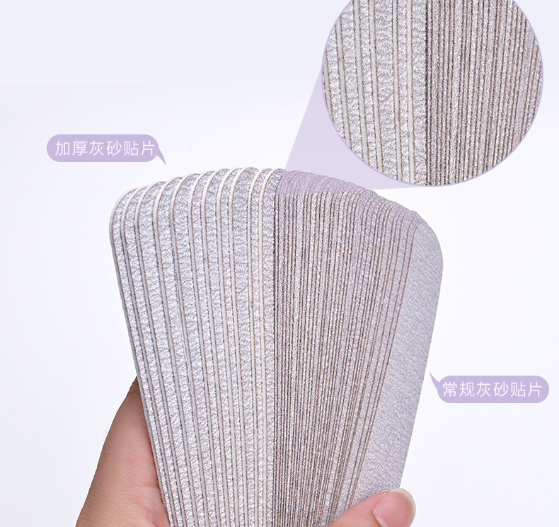 厂家供应不锈钢芯可替换黑砂纸指甲锉灰打磨条美甲工具批发喷砂详情10