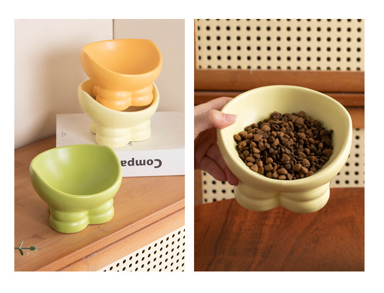 Pet colored ceramic bowls, pet feeding bowls, pet supplies, pet automatic water dispensers, dog bowls, pet feeders, pet tableware, pet feeding supplies, durable and easy to clean pic 5
