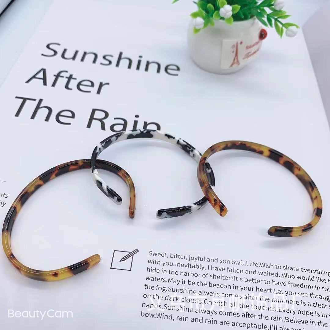 韩版复古文艺个性 醋酸手镯 网红同款开口手镯可来样制做厂家直供详情4
