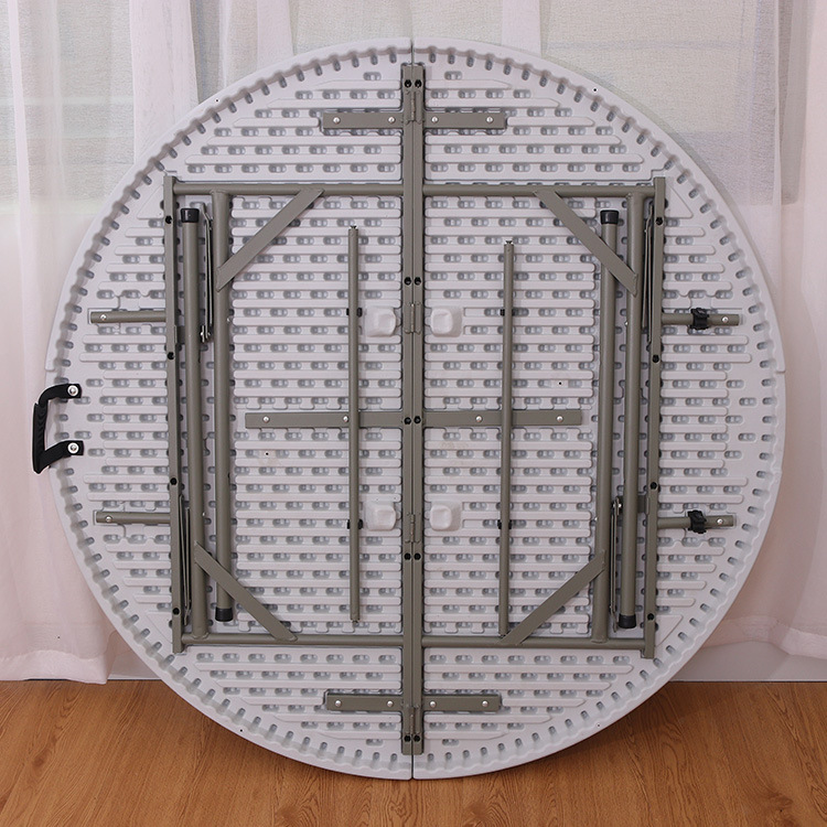 外贸折叠圆桌家用酒店饭店折叠大圆桌客厅餐厅户外简易塑料折叠桌详情37