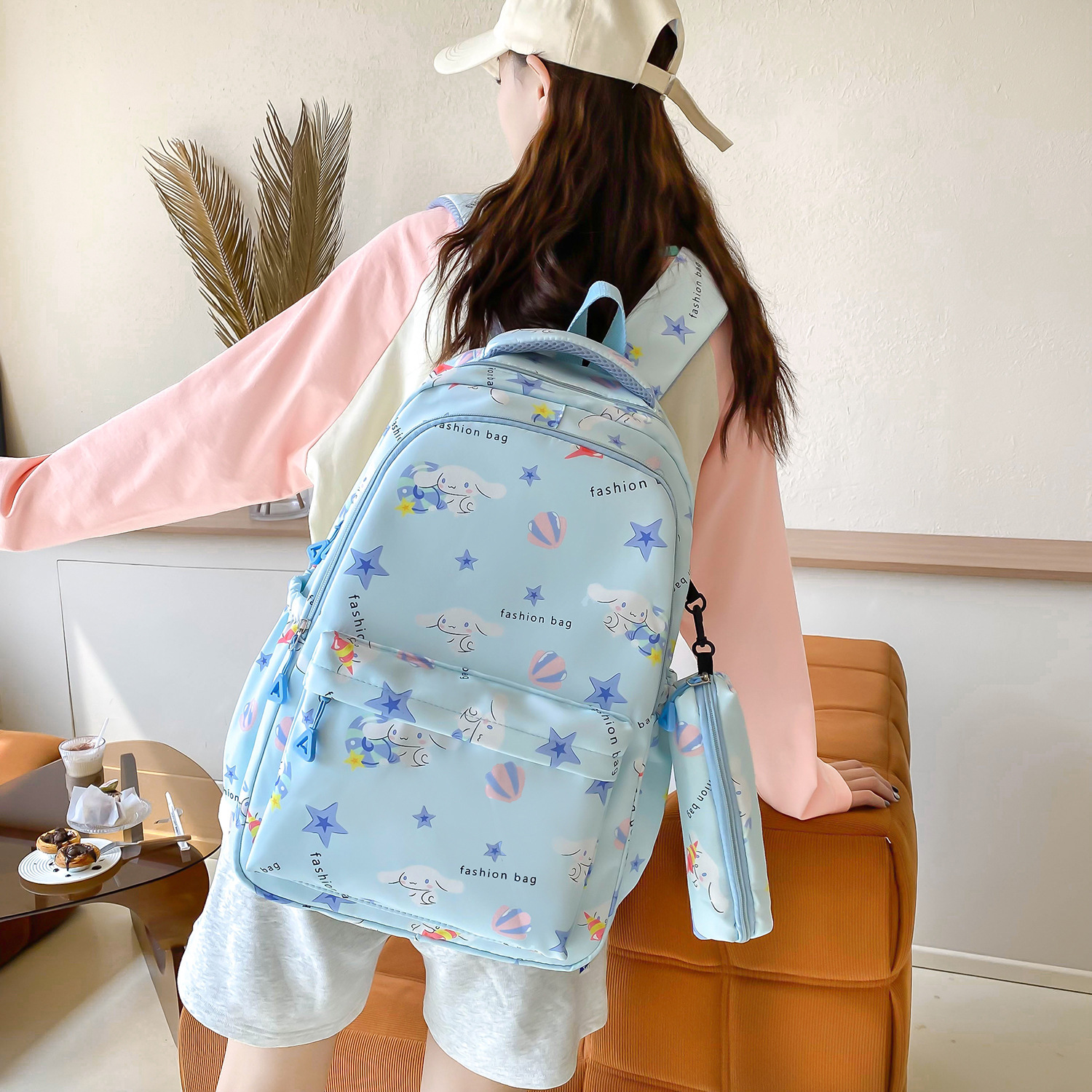 Two-piece backpack for girls in school, lightweight and lightweight bag for students in grades 3 to 6, schoolbag for junior high school students pic 34
