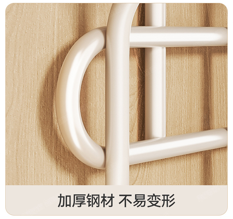 Cream-colored clothes hanger behind the bedroom door, household non-drilling coat hook, entrance door, foyer, coat and hat hanging bag storage rack pic 11