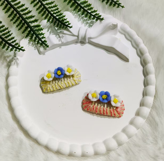 New pet hair clips, handcrafted pet hair accessories, fashionable dog and cat hair clips, headwear, pet accessories pic 9