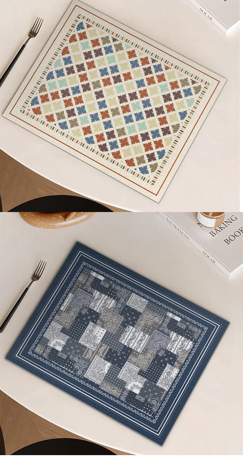 美式高级感皮革餐垫防水防油免洗隔热垫餐桌茶几盘垫杯碗耐脏垫子详情11