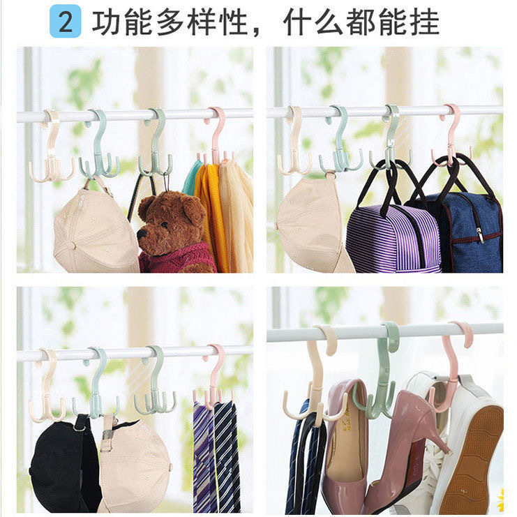 【 Zone 2-5 】 4-grip rotating hook 500 per box, four-claw hook, multi-functional coat and hat hook, home wall-mounted bag hanger, tie rack, no need for drilling, scarf storage rack, rotatable pic 5