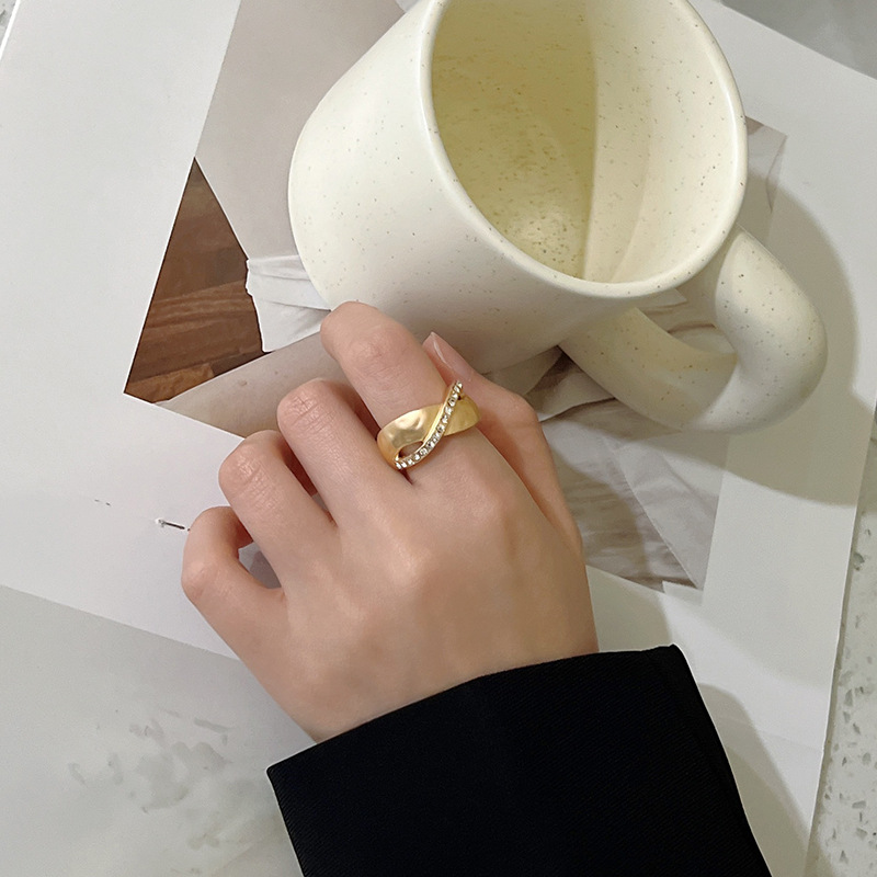 亚马逊百搭新款戒指活口环形高级时尚潮流女士金属首饰欧美批发详情4