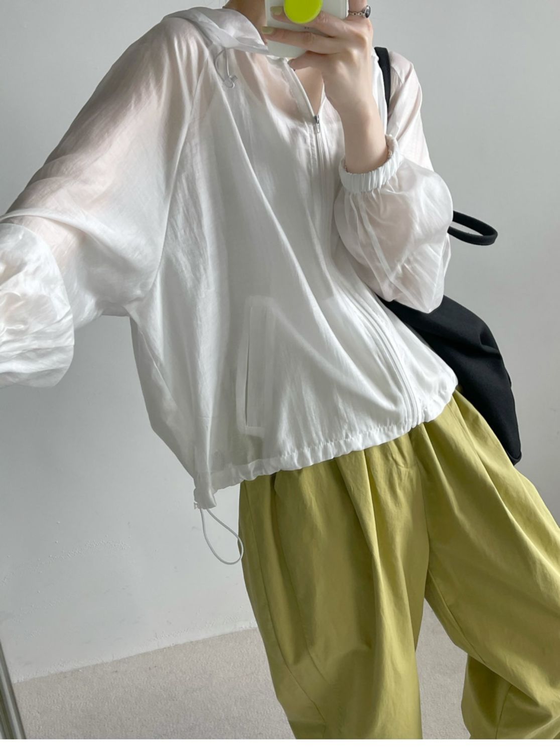 天丝连帽防晒衣女夏季薄款户外透气百搭防晒服oversize蝙蝠袖上衣详情11