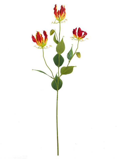 Artificial flowers, flame lilies, artificial flowers, Jialan modern home decoration model room, wedding photography, silk flowers, cross-border wholesale, artificial plants pic 8