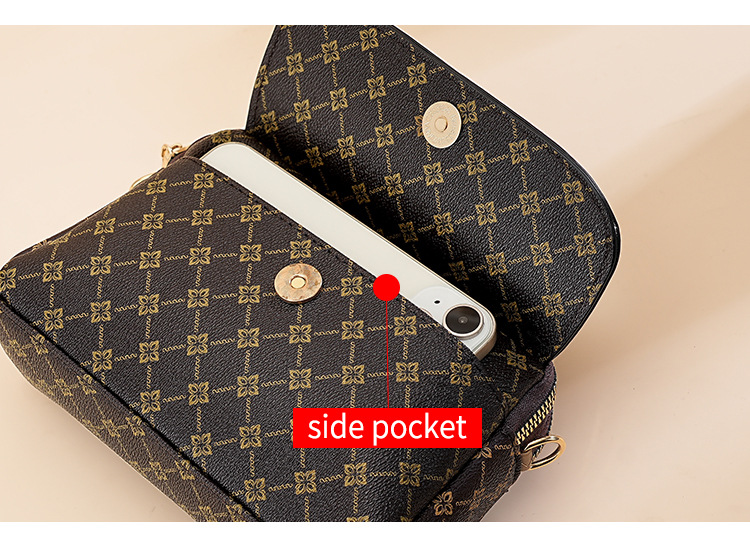 包包女高级感2024跨境外贸斜挎包大容量新款老花时尚气质百搭小包详情11