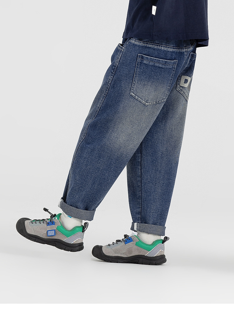 多多家男童牛仔裤2025秋季柔挺有型百搭质感儿童宽松复古休闲长裤详情25