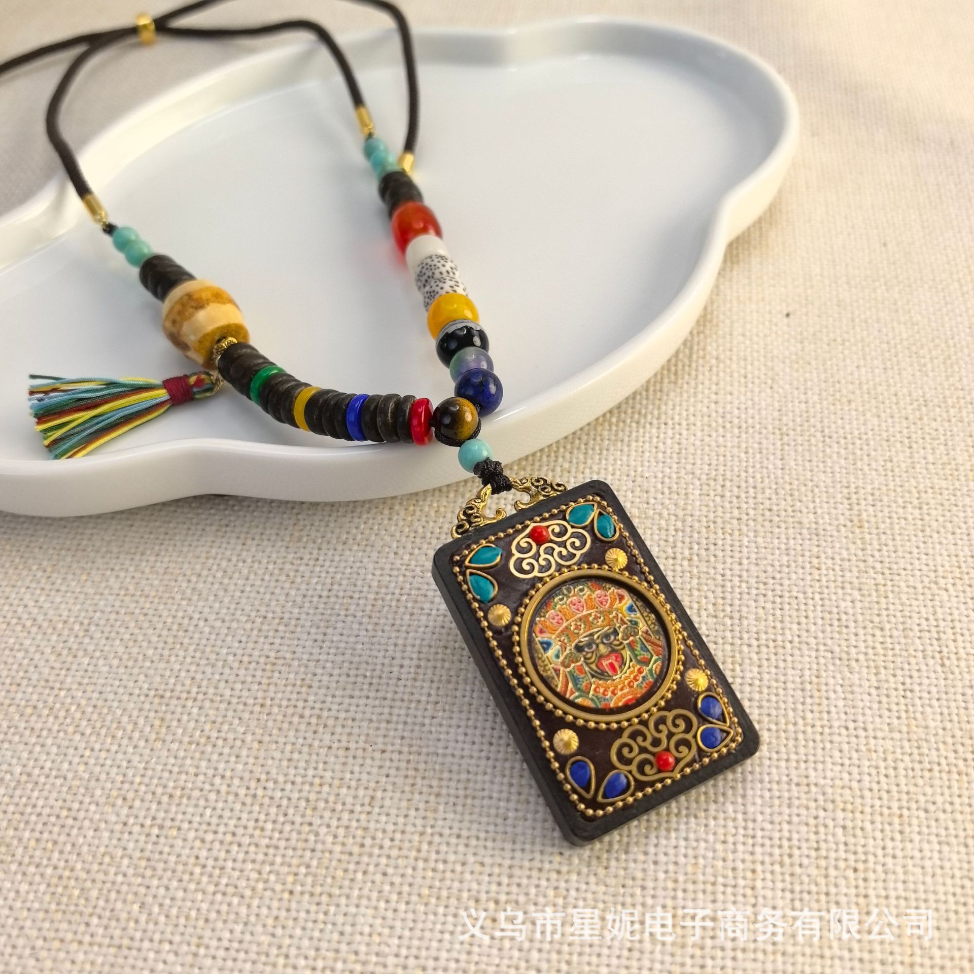 小众设计尼泊尔松石唐卡藏式手工项链女民族风复古气质男简约菩提详情14