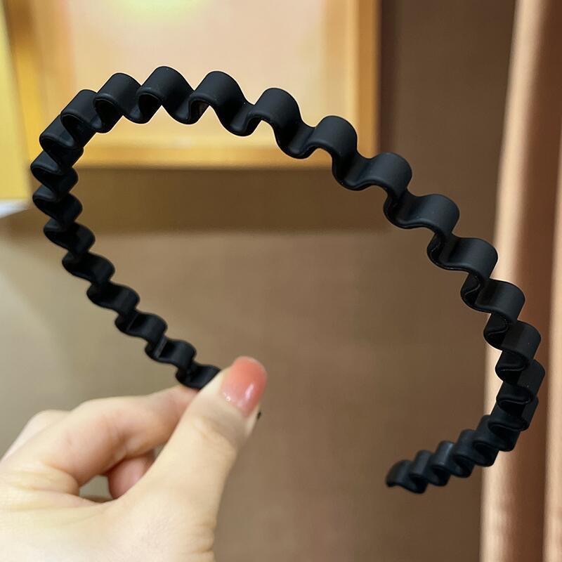 Simple face wash, retro wavy hair band, elegant and practical hair washing and pressing hair band, elegant for going out, versatile hair clips and hair accessories pic 3
