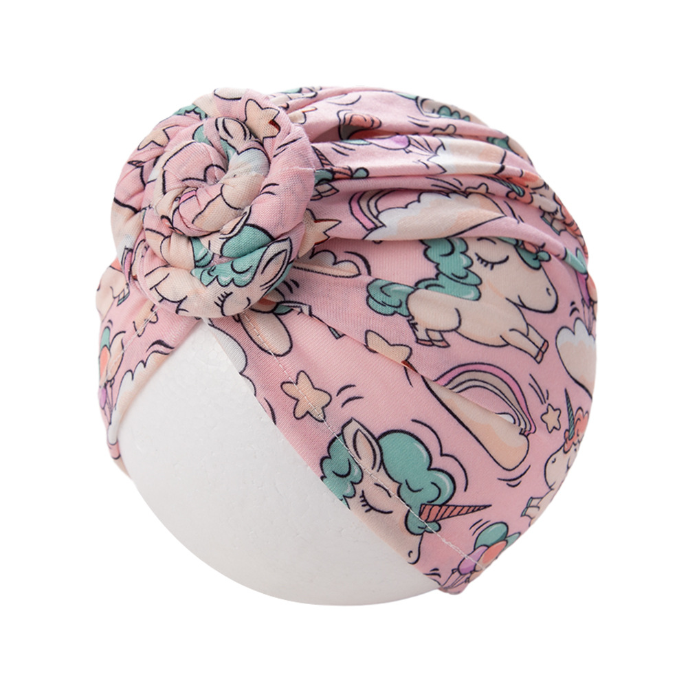 外贸新款独角兽印花印度帽宝宝胎帽欧美甜甜圈无骨帽厂家现货批发详情28