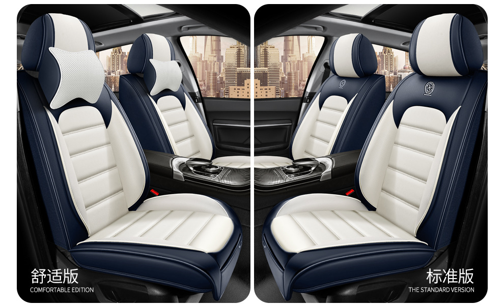 跨境亚马逊全包围全皮四季汽车坐垫夏季座椅套纳帕软皮通用款坐垫详情20