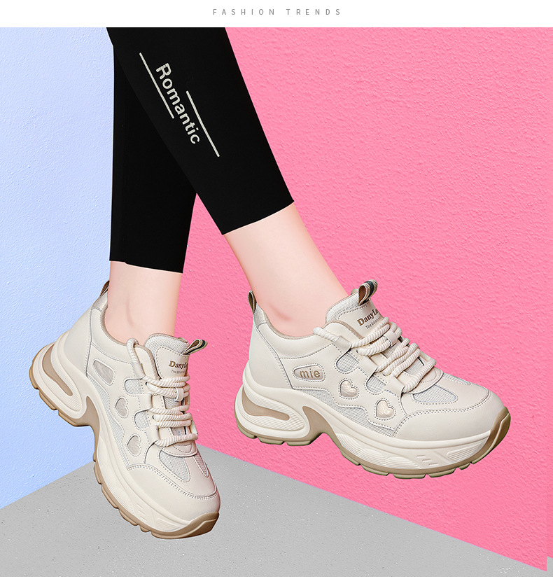 厚底增高休闲鞋女2025新款鞋子春秋季板鞋女百搭软底小白鞋老爹鞋详情14