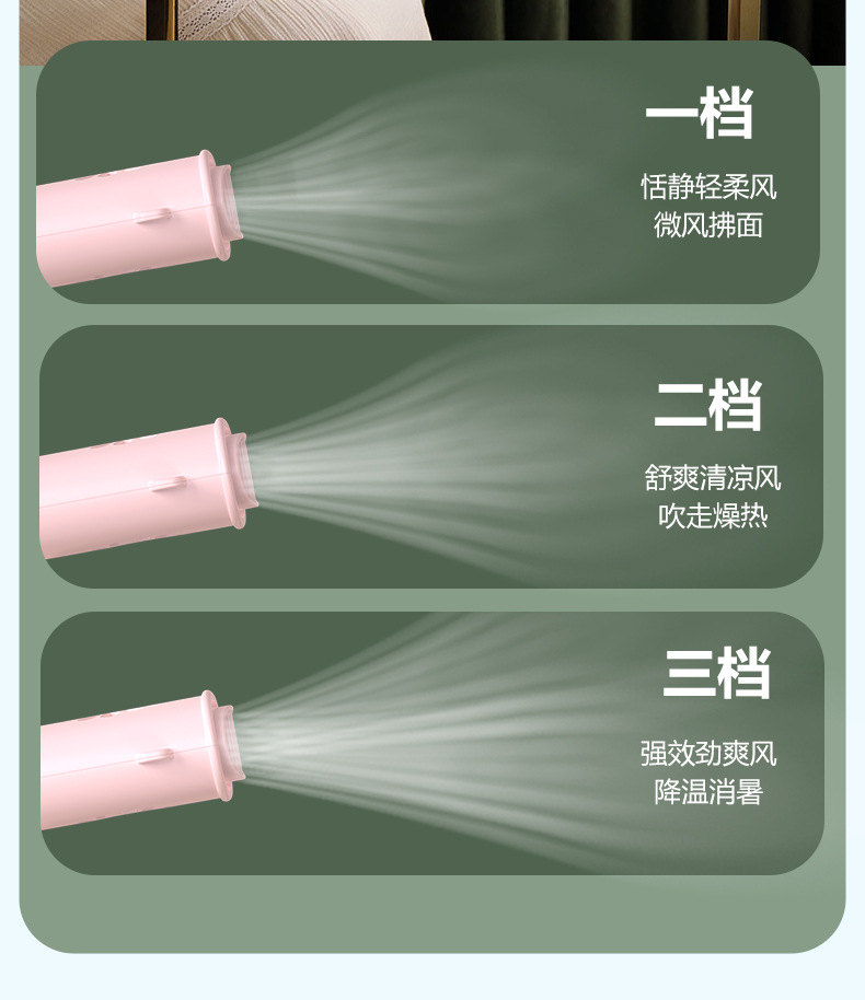 usb跨境亚马逊迷你小风扇卡通手持风扇便携式户外可充电小电风扇详情5