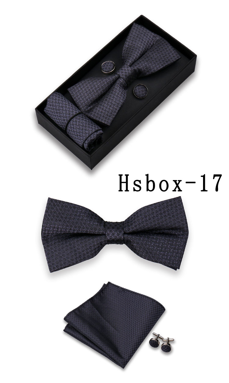 男士结婚礼服配饰套装红色领结口袋巾袖扣三件套现货男士领结领花西装配件详情19