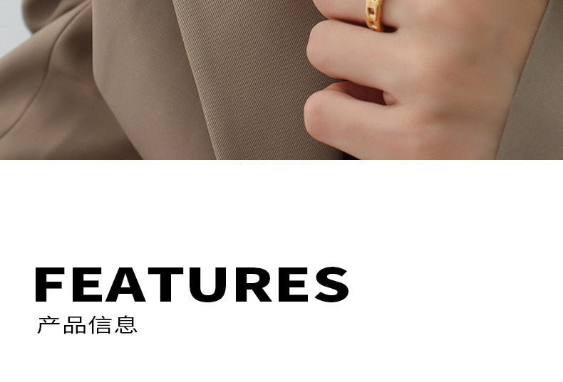 French ins trend cold style light luxury fashion simple heart-shaped necklace, titanium steel plated with 18K real gold, P575 pic 21