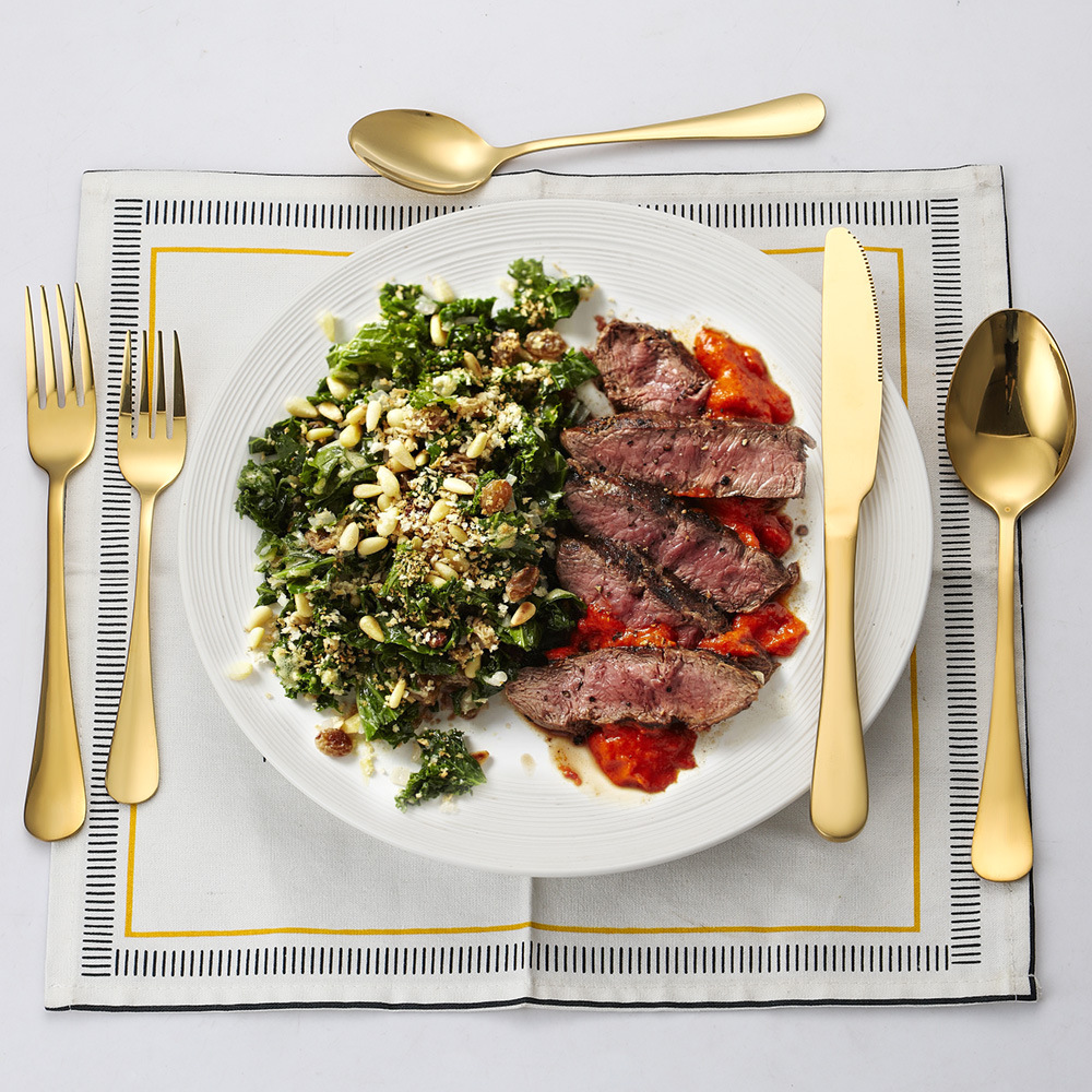 Cross-border Amazon 1010 stainless steel tableware 5 sets 20/30 pieces Western steak knife, fork and spoon set pic 10