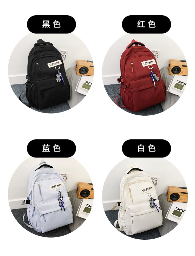 A large-capacity schoolbag for college and high school students, a simple, casual and sporty Korean-style couple backpack pic 19