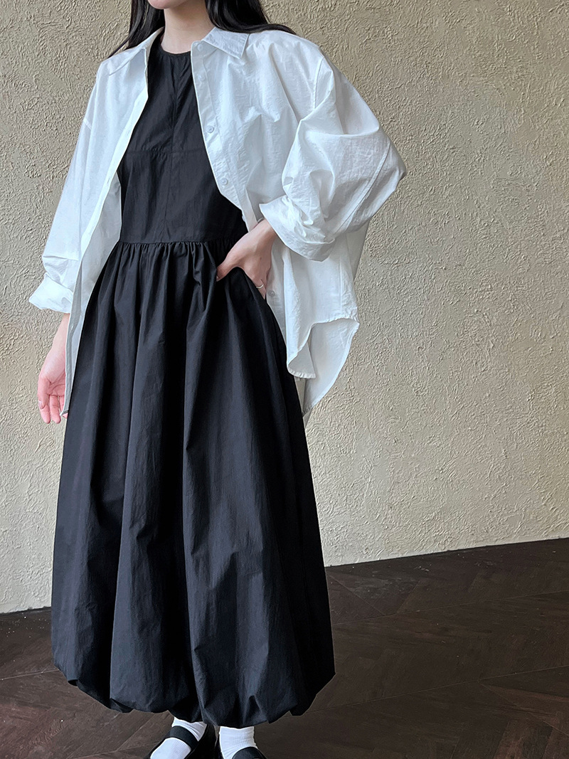 Luxi French sleeveless dress Summer new style loose vest long dress, beautiful puffy flower bud dress 5102 pic 36