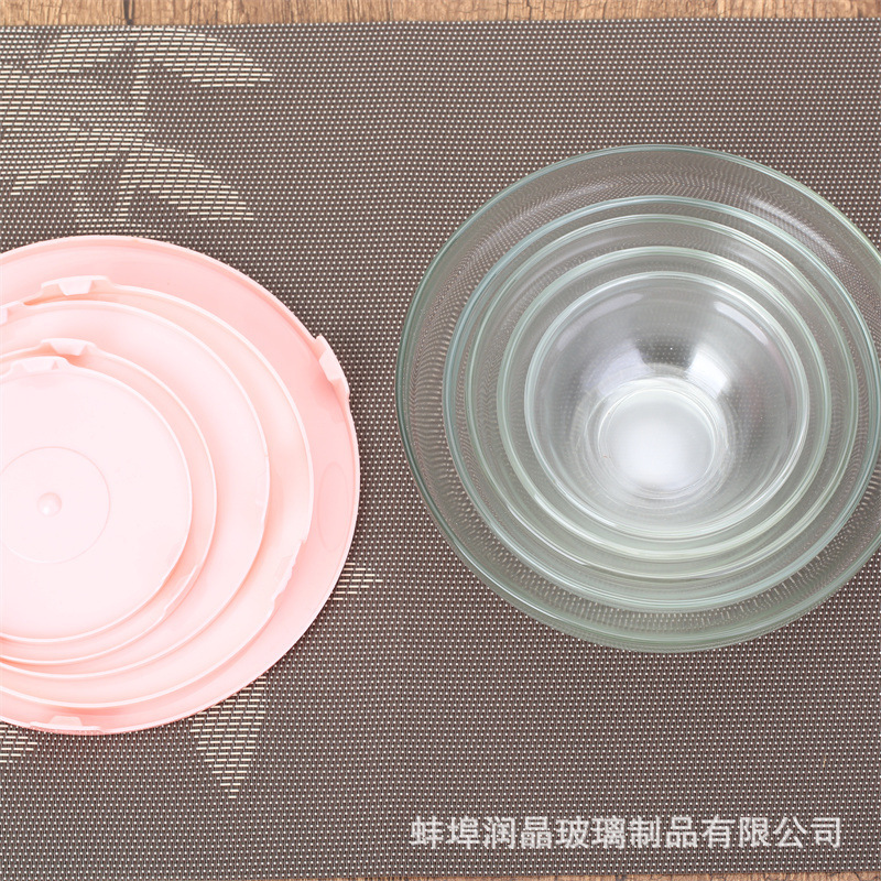 家用玻璃碗套装食品级加厚带盖808保鲜碗高颜值大容量碗透明汤碗详情2