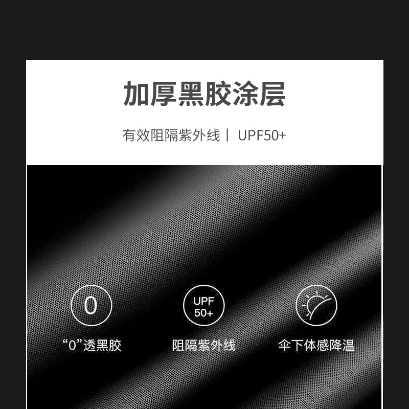 创意12骨黑胶商务伞广告礼品晴雨伞加大加固晴雨两用商务伞logo详情6