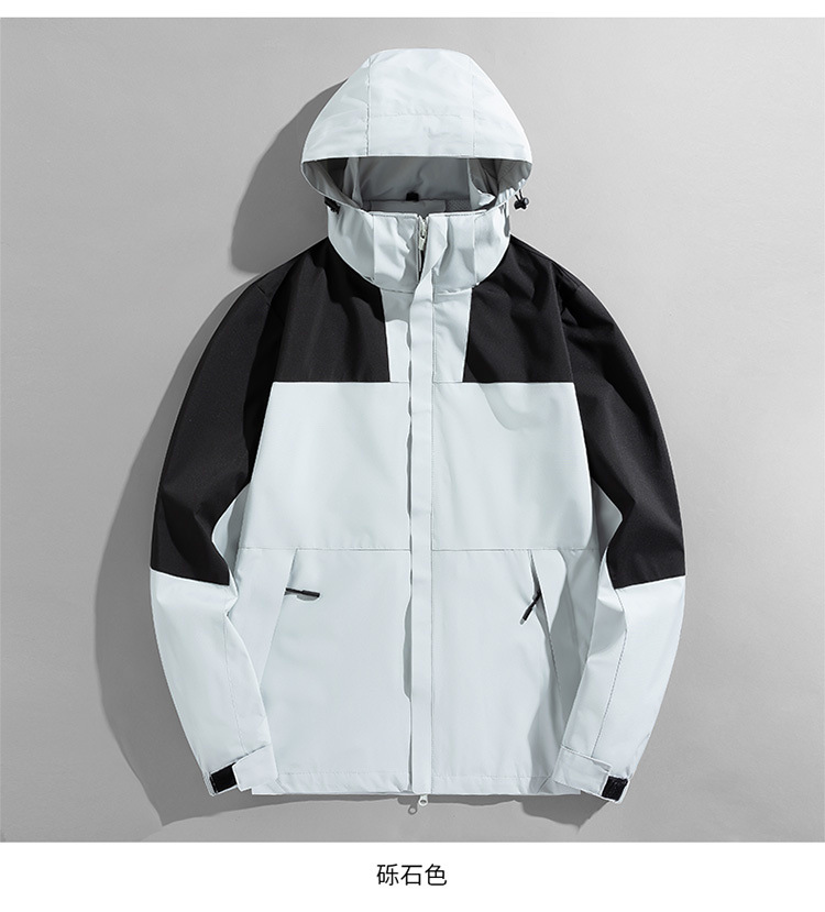 厂家北脸春秋薄款户外单层情侣冲锋衣男士防风防水外套女潮服定制详情17