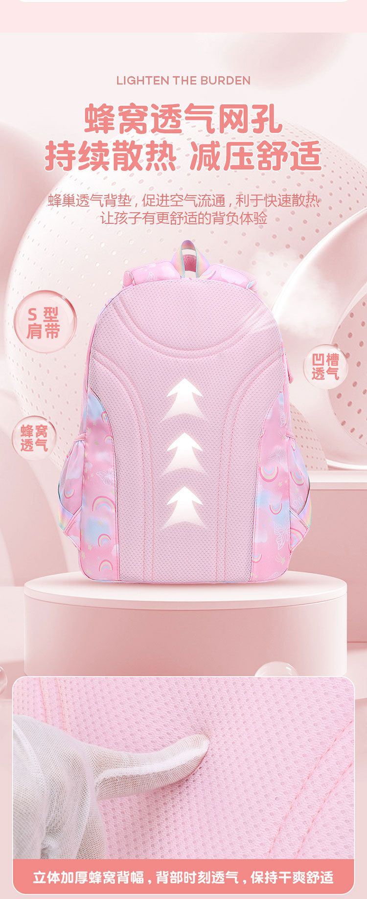 小学生书包1-3年级库洛米护脊一年级到三六玉桂狗儿童背包6至12岁详情9