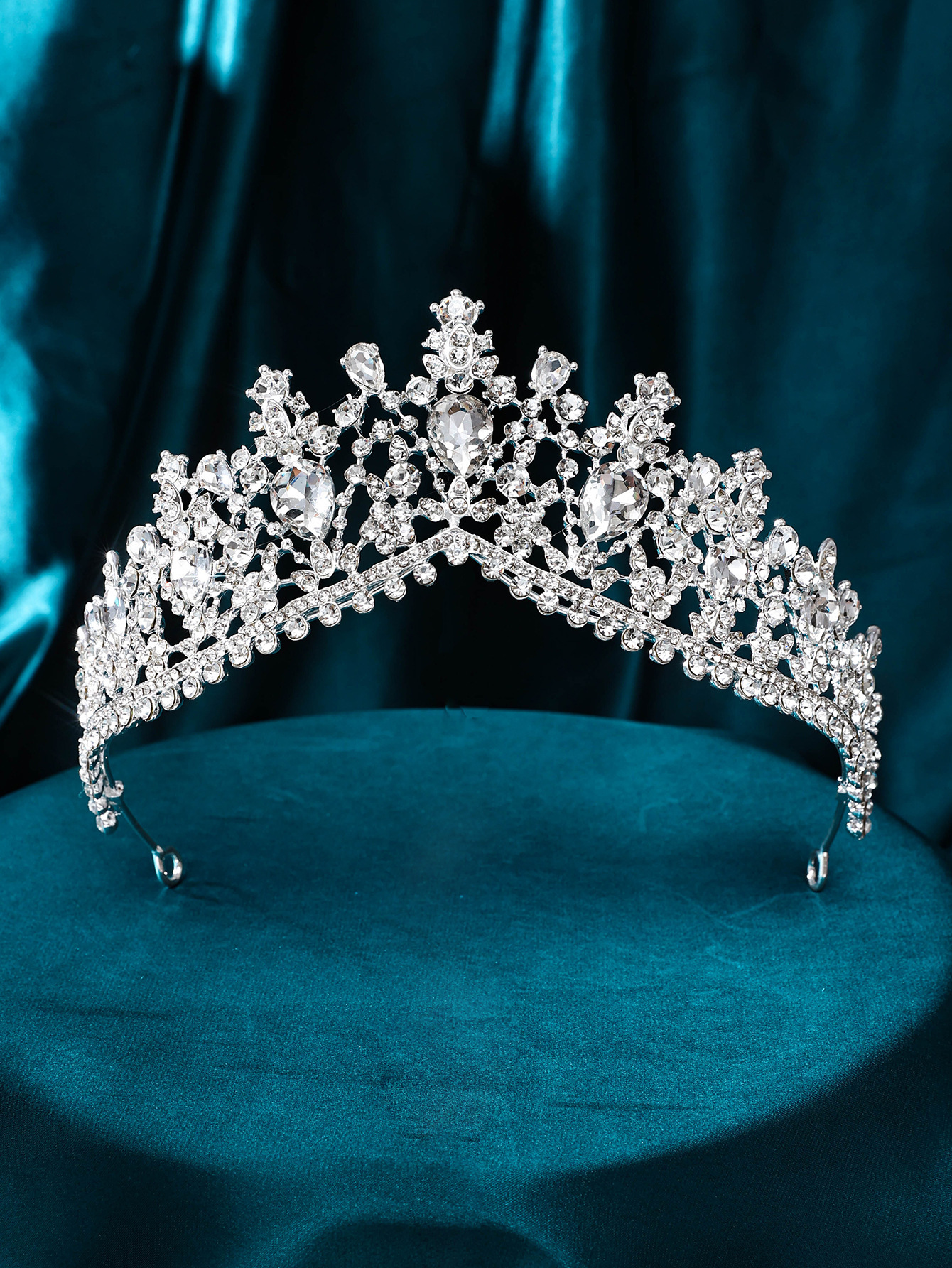 新娘皇冠头饰新娘巴洛克韩式水钻公主女王冠生日发饰端婚纱礼服配详情8