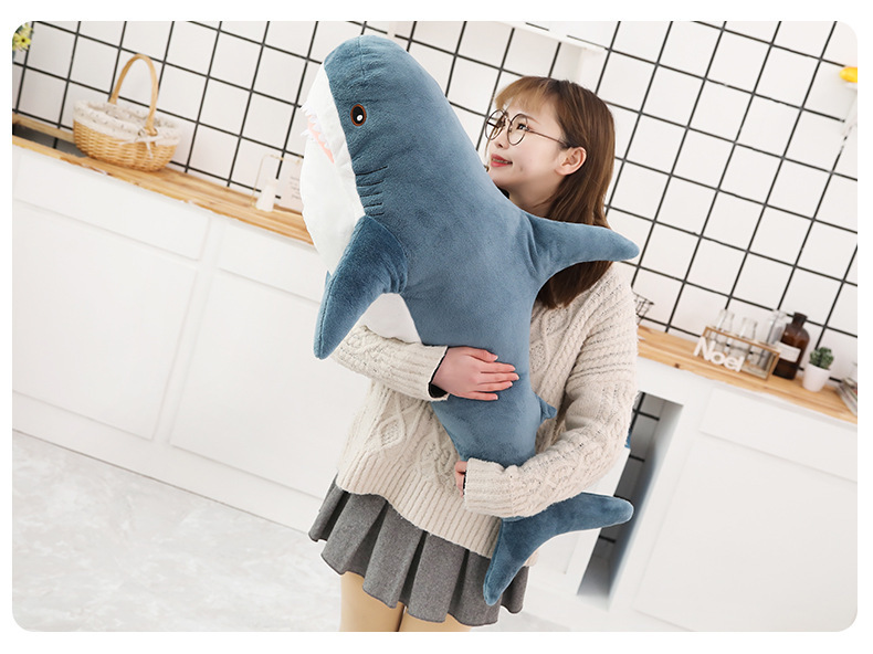 Amazon Ah Wu Shark pillow, plush toy, shark doll, Rag Doll, simulated sleeping doll, sofa cushion pic 18