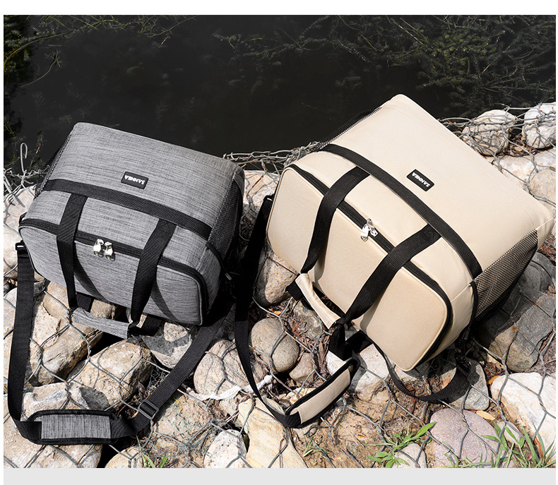 SANNE Cross-border Oxford cloth lunch box bags, hand-purified color takeout bags, outdoor picnic insulated and fresh-keeping bento ice packs pic 32
