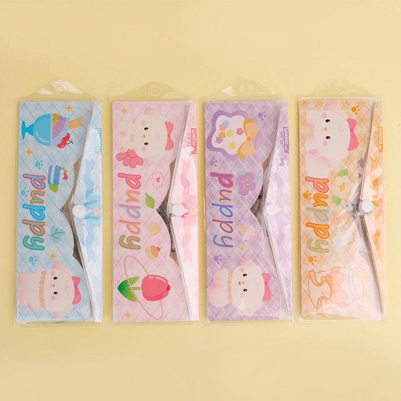 Cartoon ruler set, four-piece set for students, 20cm soft and straight ruler set, cute learning supplies for primary school students, stationery wholesale pic 9