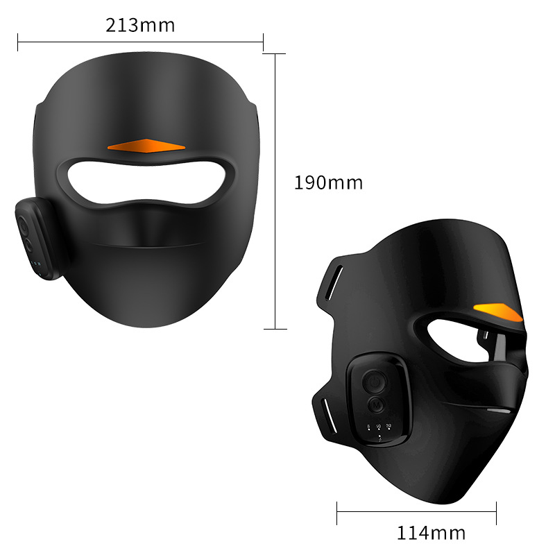3D stereoscopic photon mask magnetic suction wireless LED red, blue and yellow light 850nm facial beauty device cross-border beauty mask pic 18
