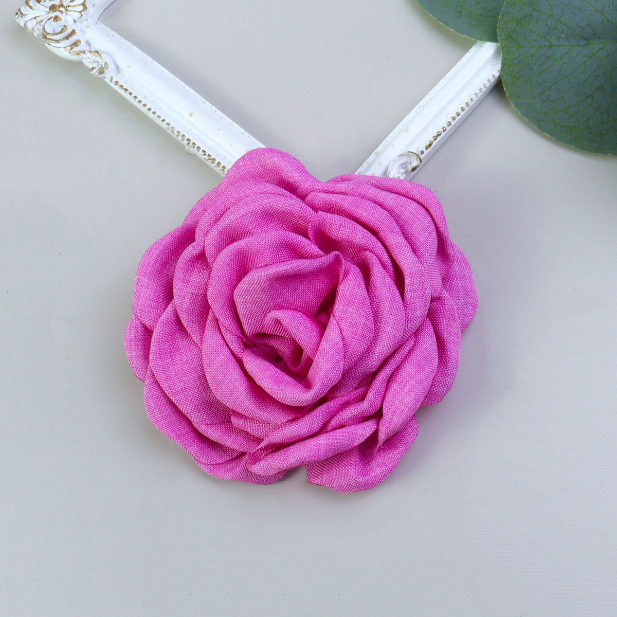 麻布花caro同款玫瑰花立体山茶花服装辅料DIY头花手机壳配饰百搭详情25