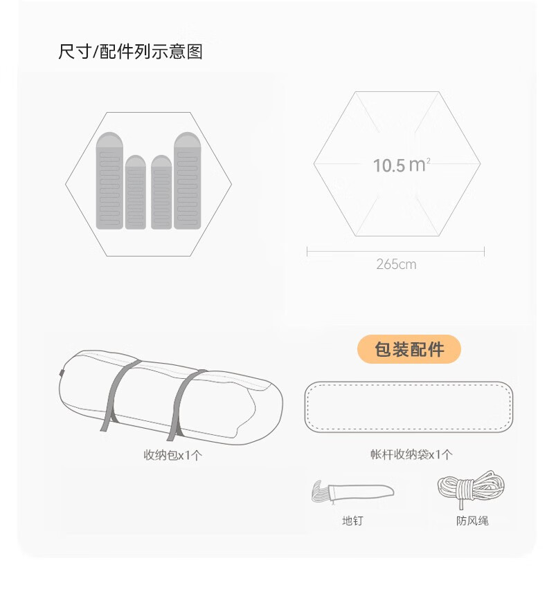 厂家批发六角大帐篷全自动弹开露营野营户外加厚防雨郊游便携装备详情18